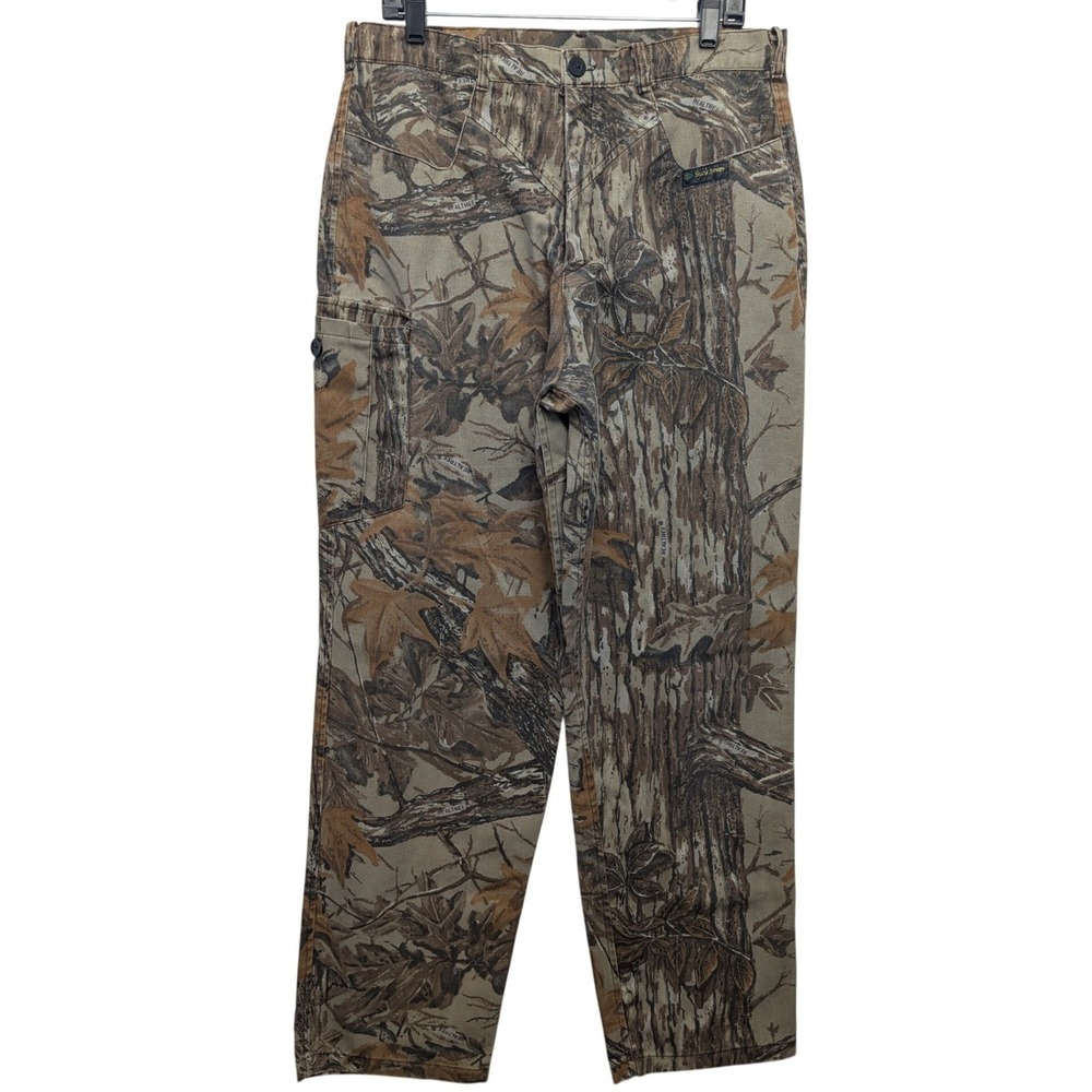 VTG Suzy Smith Realtree Camo Pants Women 34x33 Western Yoke Cargo Made in Canada